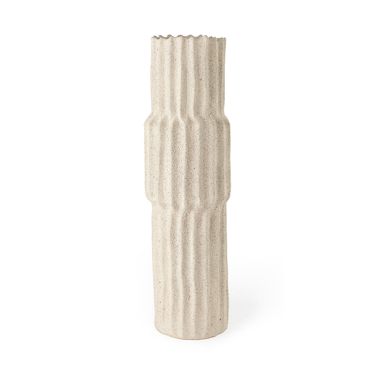 Cardon 23.0H Cream Ceramic Vase by Mercana at Eve Furniture