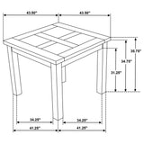 Cardova Vineyard Oak 5-piece Counter Height Dining Table Set by Coaster at Eve Furniture