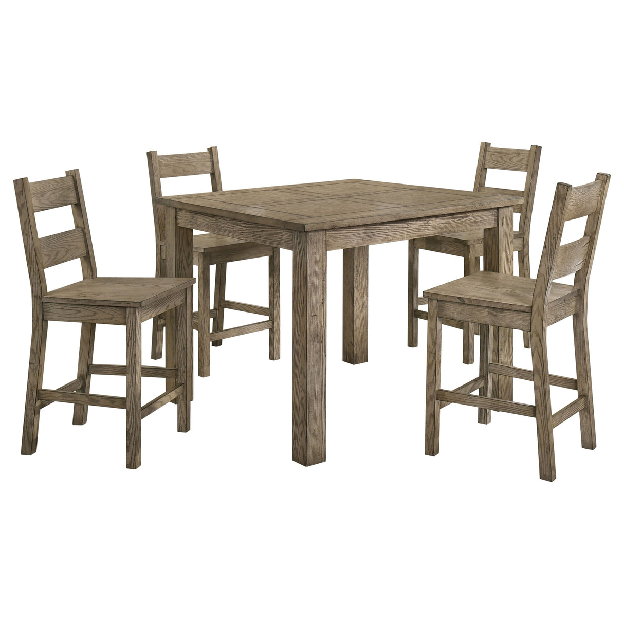 Cardova Vineyard Oak 5-piece Counter Height Dining Table Set by Coaster at Eve Furniture