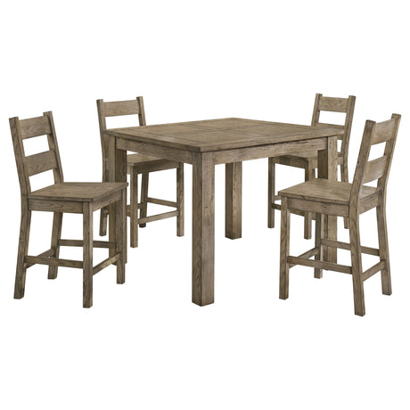Cardova Vineyard Oak 5-piece Counter Height Dining Table Set by Coaster at Eve Furniture