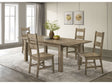 Cardova Vineyard Oak 5-piece Extension Table Dining Set by Coaster at Eve Furniture