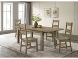 Cardova Vineyard Oak 5-piece Extension Table Dining Set by Coaster at Eve Furniture