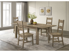 Cardova Vineyard Oak 5-piece Extension Table Dining Set by Coaster at Eve Furniture