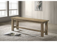 Cardova Vineyard Oak 51-inch Solid Wood Dining Bench by Coaster at Eve Furniture