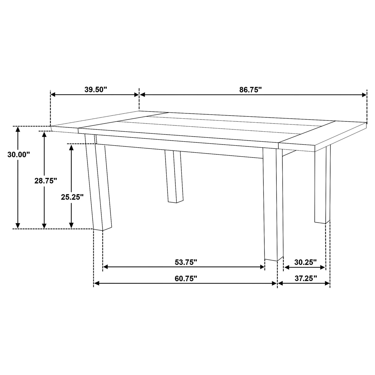 Cardova Vineyard Oak 6-piece Extension Table Dining Set by Coaster at Eve Furniture