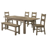 Cardova Vineyard Oak 6-piece Extension Table Dining Set by Coaster at Eve Furniture