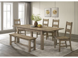 Cardova Vineyard Oak 6-piece Extension Table Dining Set by Coaster at Eve Furniture