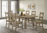 Cardova Vineyard Oak 87-inch Solid Wood Extension Dining Table by Coaster at Eve Furniture