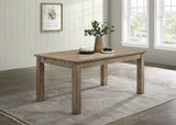 Cardova Vineyard Oak 87-inch Solid Wood Extension Dining Table by Coaster at Eve Furniture
