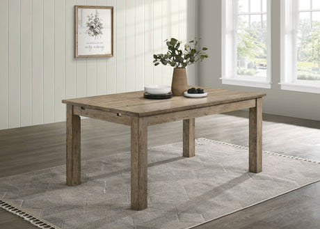 Cardova Vineyard Oak 87-inch Solid Wood Extension Dining Table by Coaster at Eve Furniture