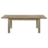 Cardova Vineyard Oak 87-inch Solid Wood Extension Dining Table by Coaster at Eve Furniture