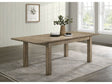 Cardova Vineyard Oak 87-inch Solid Wood Extension Dining Table by Coaster at Eve Furniture