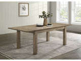 Cardova Vineyard Oak 87-inch Solid Wood Extension Dining Table by Coaster at Eve Furniture