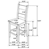 Cardova Vineyard Oak Counter Height Dining Chair (Set of 2) by Coaster at Eve Furniture