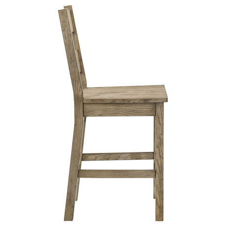 Cardova Vineyard Oak Counter Height Dining Chair (Set of 2) by Coaster at Eve Furniture