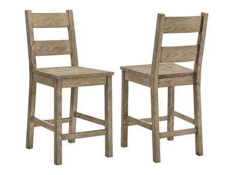Cardova Vineyard Oak Counter Height Dining Chair (Set of 2) by Coaster at Eve Furniture