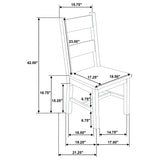 Cardova Vineyard Oak Solid Wood Dining Side Chair (Set of 2) by Coaster at Eve Furniture