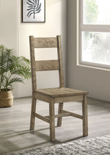 Cardova Vineyard Oak Solid Wood Dining Side Chair (Set of 2) by Coaster at Eve Furniture