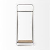 Carell Black Metal And Wood Shelf Hall Tree by Mercana at Eve Furniture