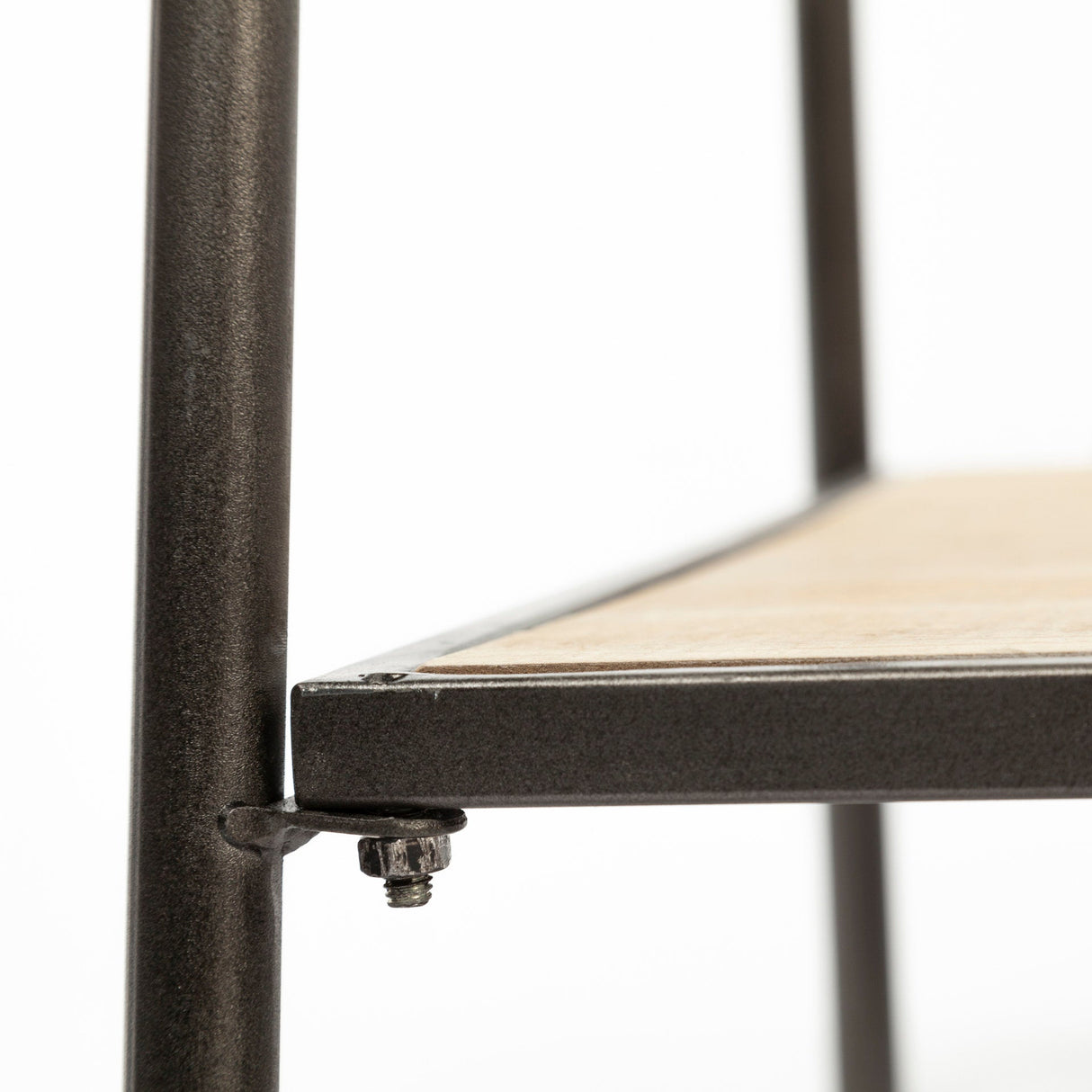 Carell Black Metal And Wood Shelf Hall Tree by Mercana at Eve Furniture