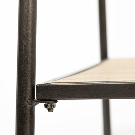 Carell Black Metal And Wood Shelf Hall Tree by Mercana at Eve Furniture