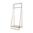 Carell Black Metal And Wood Shelf Hall Tree by Mercana at Eve Furniture