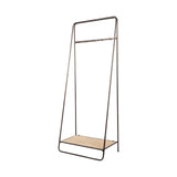 Carell Black Metal And Wood Shelf Hall Tree by Mercana at Eve Furniture
