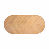 Caren Natural Rattan and Glass 95" Oval Dining Table by TOV Furniture at Eve Furniture