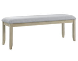 Carena Backless Dining Bench Gray