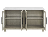 Carena White Marble Top Sideboard with Touch Lighting