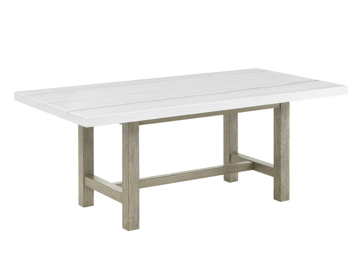 Carena 78-inch White Marble Table by Steve Silver at Eve Furniture