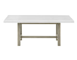 Carena 78-inch White Marble Table by Steve Silver at Eve Furniture