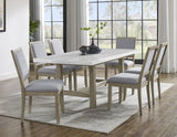 Carena 78-inch White Marble Table by Steve Silver at Eve Furniture