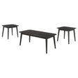 Carey Black 3-piece Occasional Set with Coffee and End Tables by Coaster at Eve Furniture