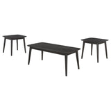 Carey Black 3-piece Occasional Set with Coffee and End Tables by Coaster at Eve Furniture