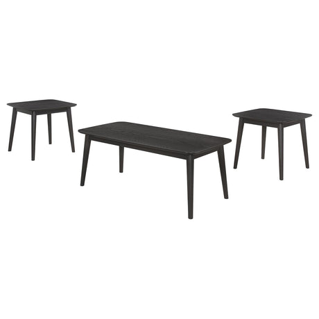 Carey Black 3-piece Occasional Set with Coffee and End Tables by Coaster at Eve Furniture