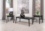 Carey Black 3-piece Occasional Set with Coffee and End Tables by Coaster at Eve Furniture