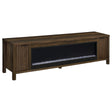 Carey Dark Pine 79-inch TV Stand Fireplace Media Console by Coaster at Eve Furniture
