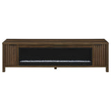 Carey Dark Pine 79-inch TV Stand Fireplace Media Console by Coaster at Eve Furniture
