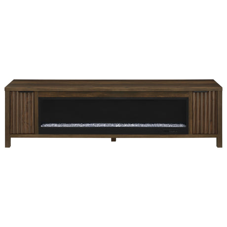 Carey Dark Pine 79-inch TV Stand Fireplace Media Console by Coaster at Eve Furniture