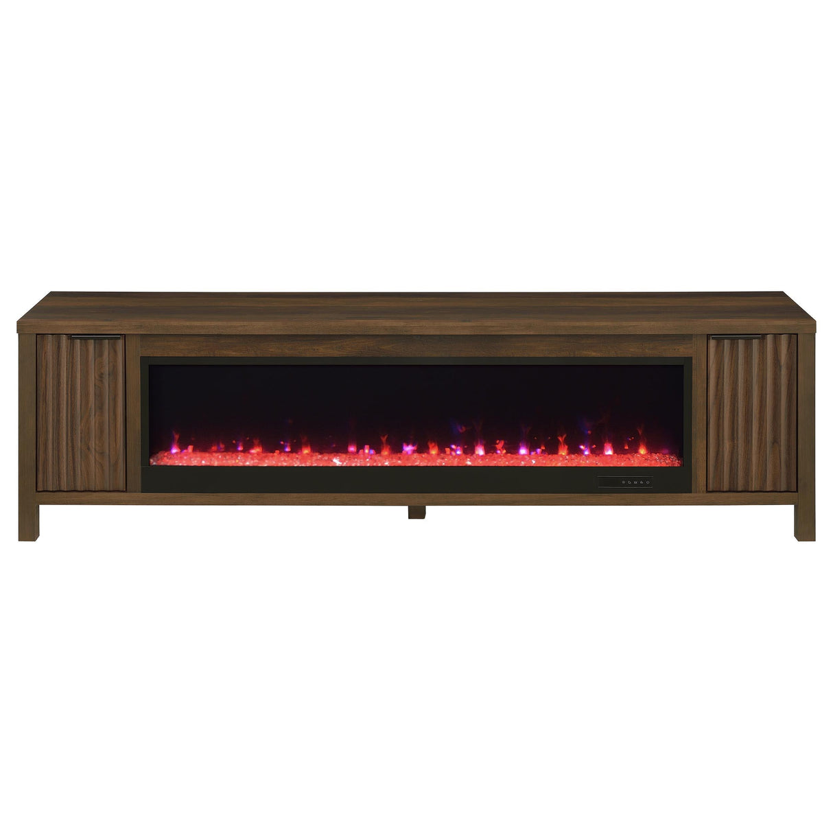 Carey Dark Pine 79-inch TV Stand Fireplace Media Console by Coaster at Eve Furniture