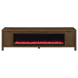 Carey Dark Pine 79-inch TV Stand Fireplace Media Console by Coaster at Eve Furniture