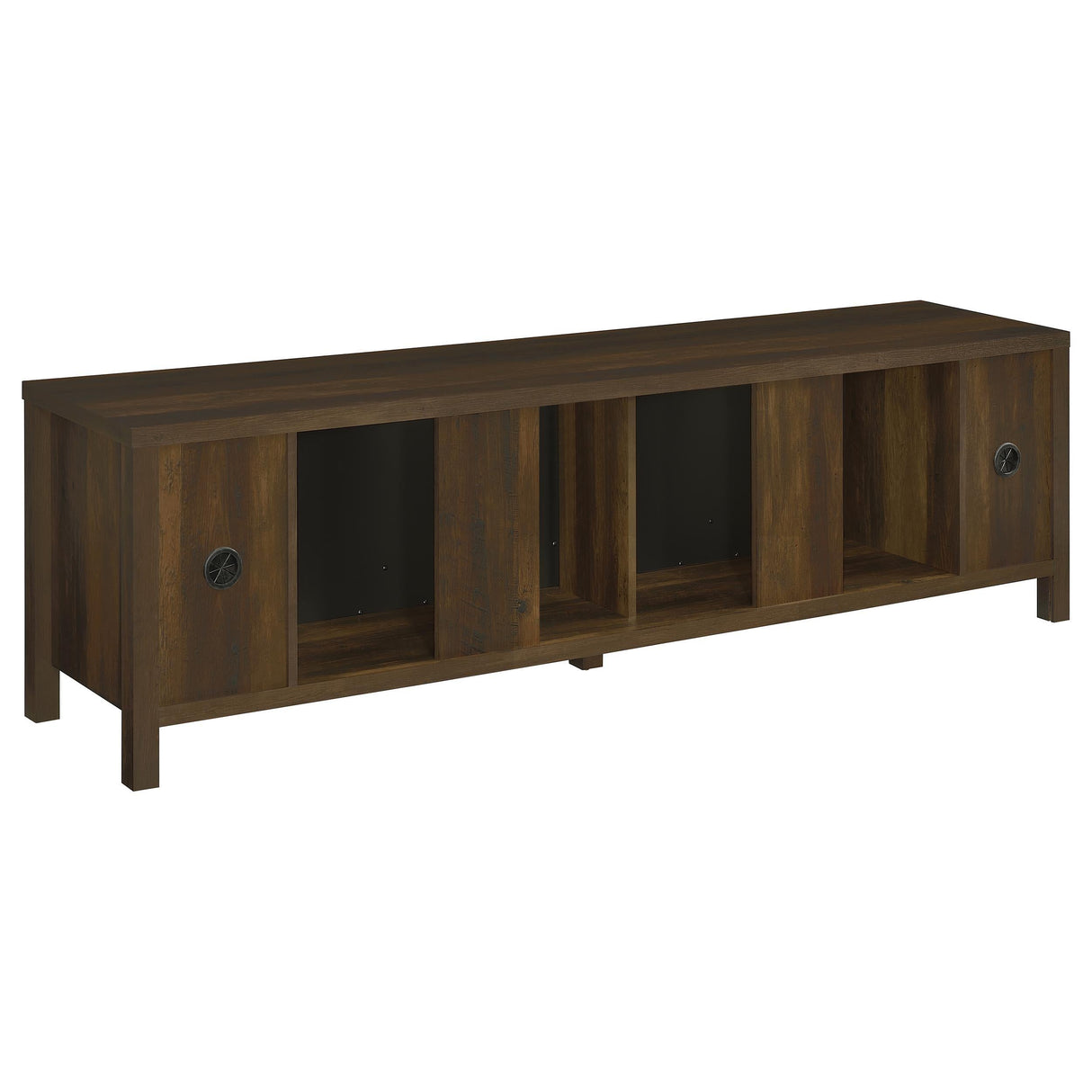 Carey Dark Pine 79-inch TV Stand Fireplace Media Console by Coaster at Eve Furniture