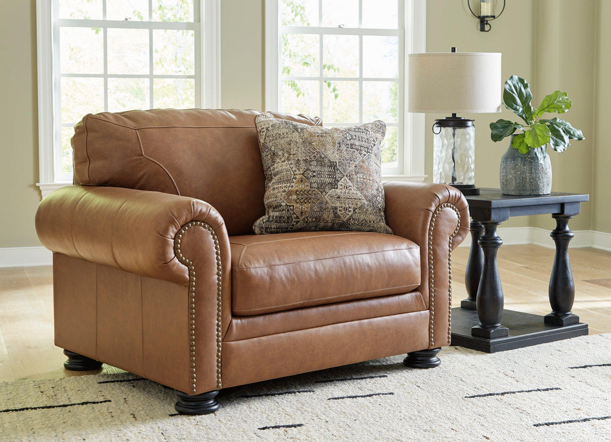 Carianna Caramel Leather Living Room Set by Ashley at Eve Furniture