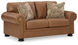 Carianna Caramel Loveseat by Ashley at Eve Furniture