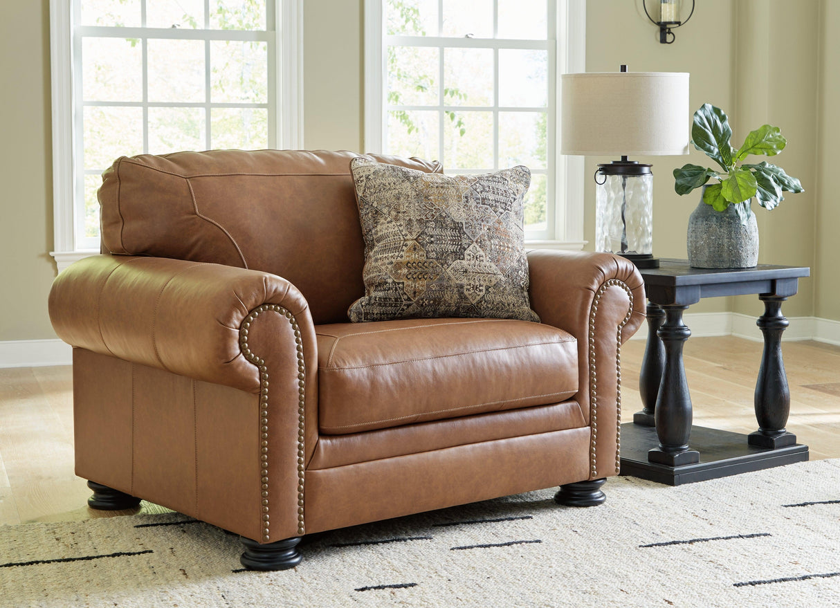 Carianna Caramel Oversized Chair by Ashley at Eve Furniture