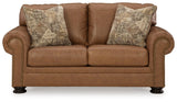 Carianna Caramel Loveseat by Ashley at Eve Furniture