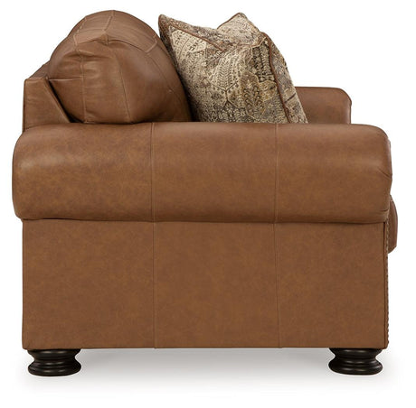 Carianna Caramel Loveseat by Ashley at Eve Furniture
