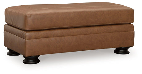 Carianna Caramel Ottoman by Ashley at Eve Furniture
