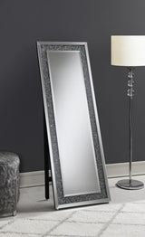 Carisi Silver Rectangular Standing Mirror with LED Lighting by Coaster at Eve Furniture